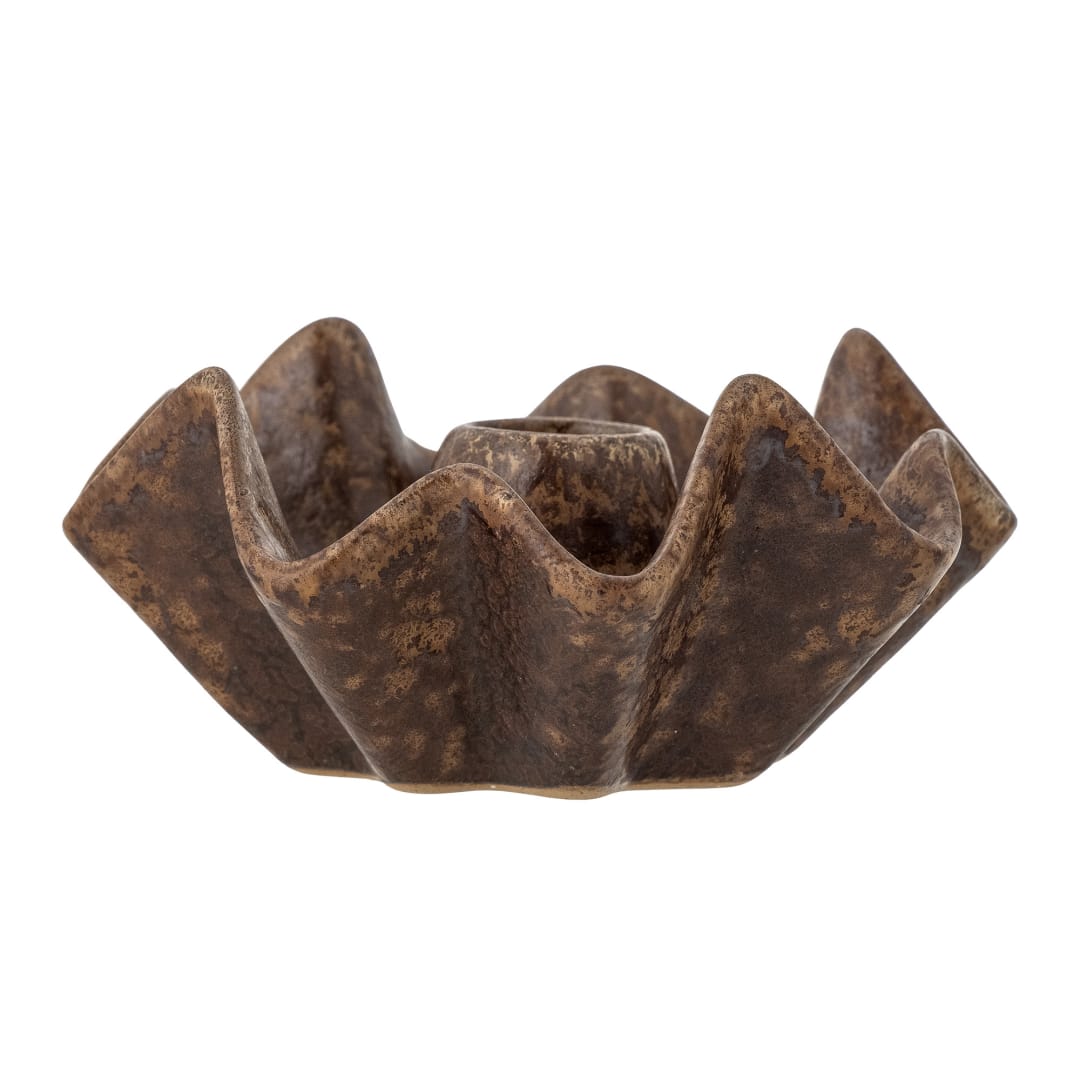 82060770 - Rameeza Candle Holder, Brown, Stoneware STOCK: 4