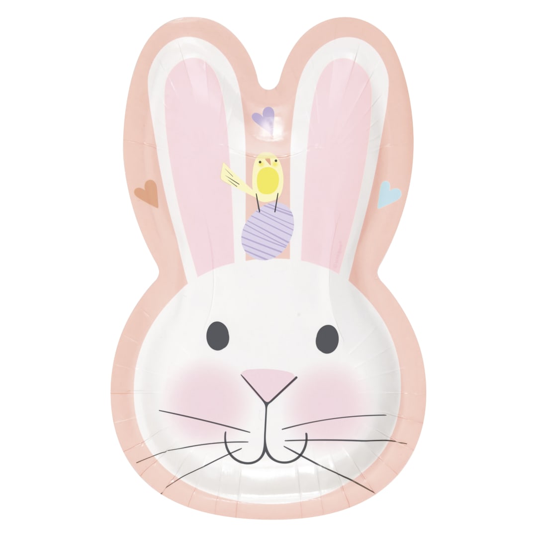 Pretty Easter Bunny Shaped 8.25" Dessert Plates, 8ct