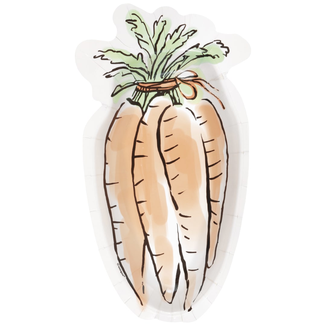 Dainty Easter Carrot Shaped Appetizer Plates, 8ct