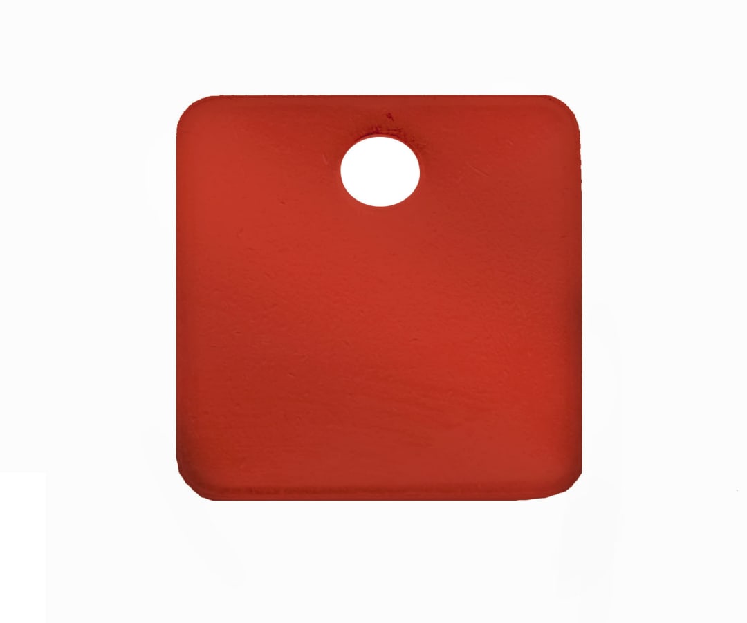 Tag-Square 1-1/4" Anodized Aluminum Red 5 Pack