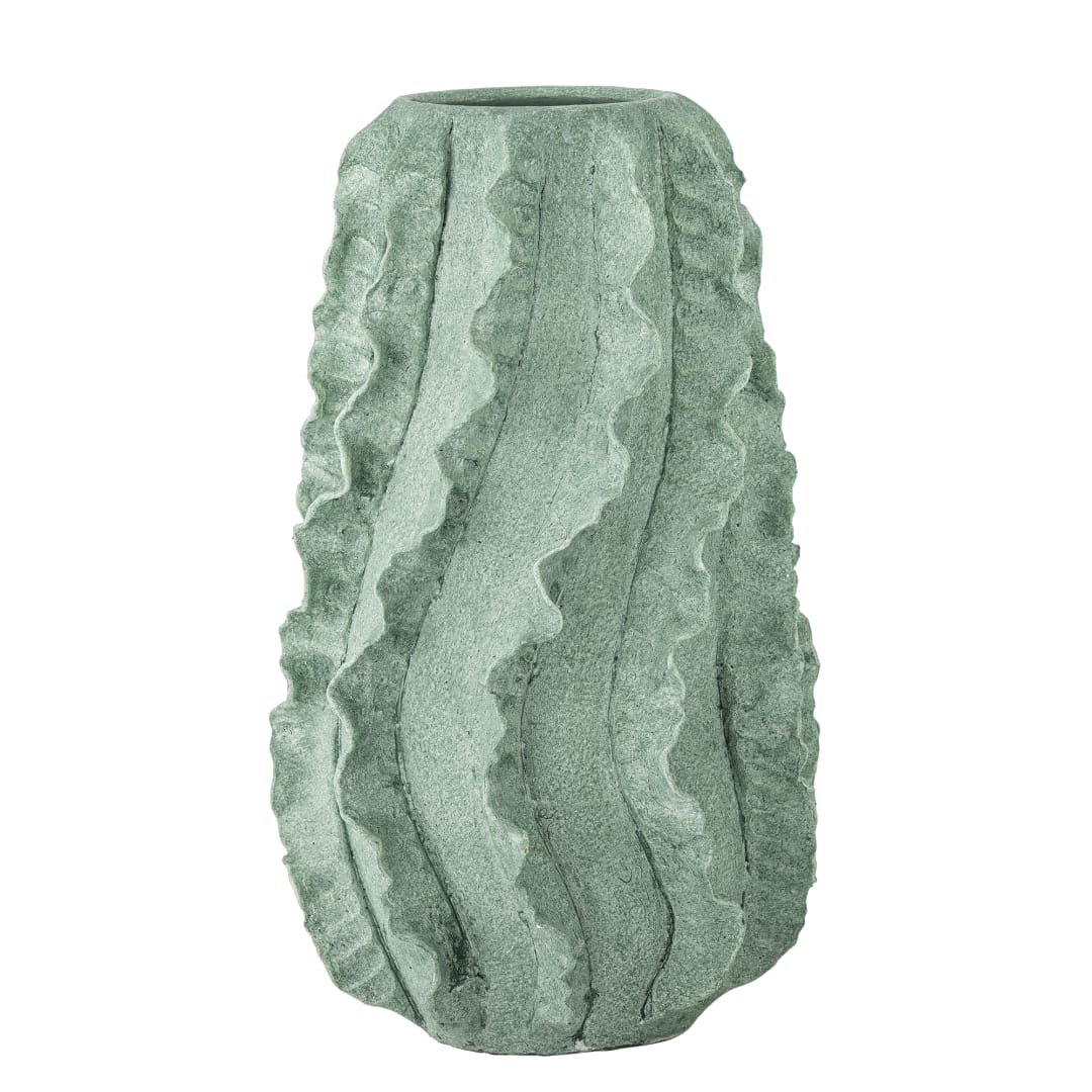 82061851 - Natika Deco Vase, Green, Terracotta STOCK: 112