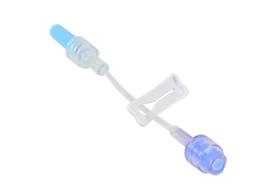 KRUUSE SafeVet Connect Microbore Mono Extension Line with Needle Free Connector, 10cm