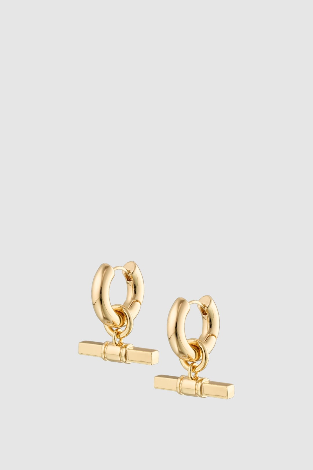Prue T-Bar Charm Hoop Earrings