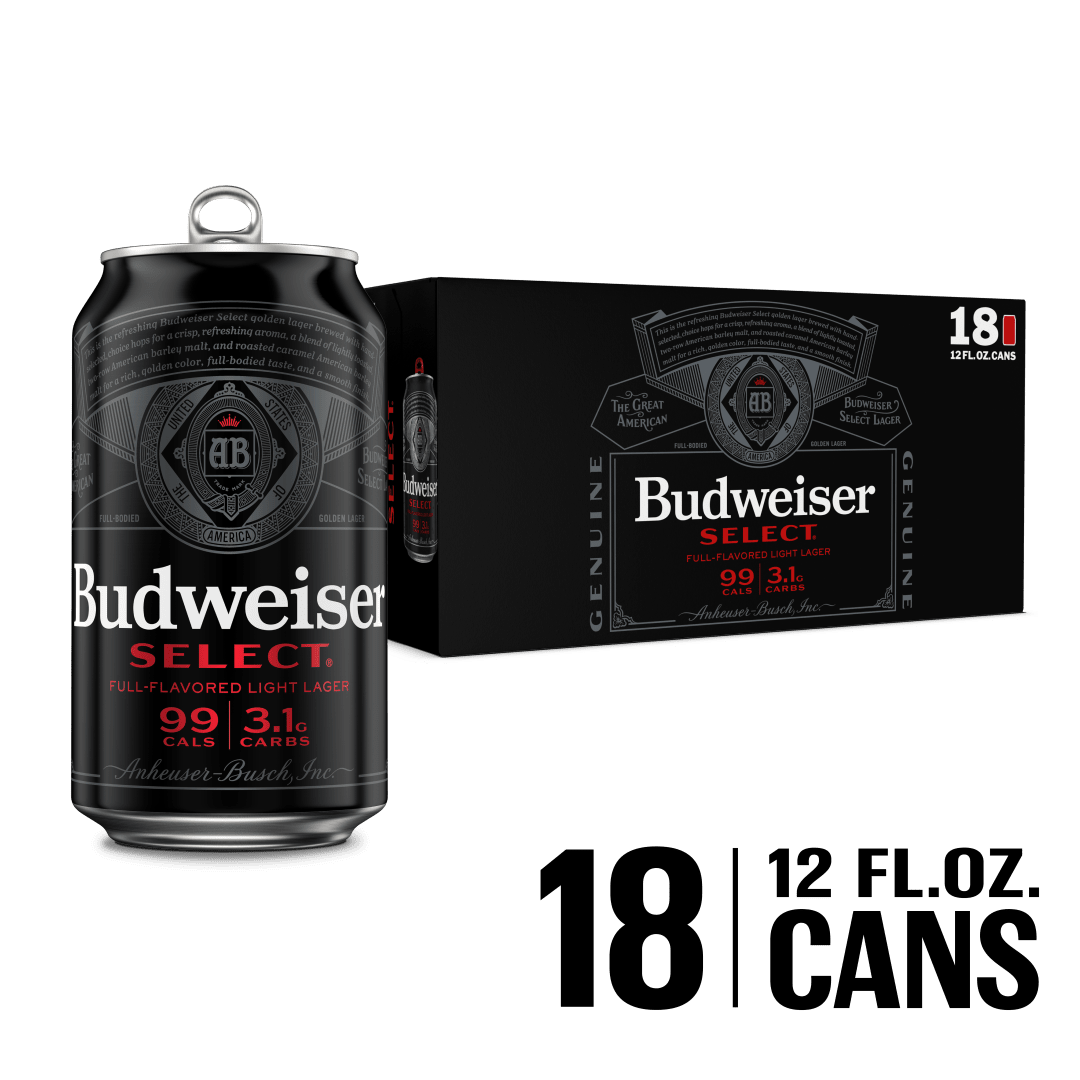 Budweiser Select Light Beer, 18 Pack 12 fl. oz. Cans, 4.3% ABV