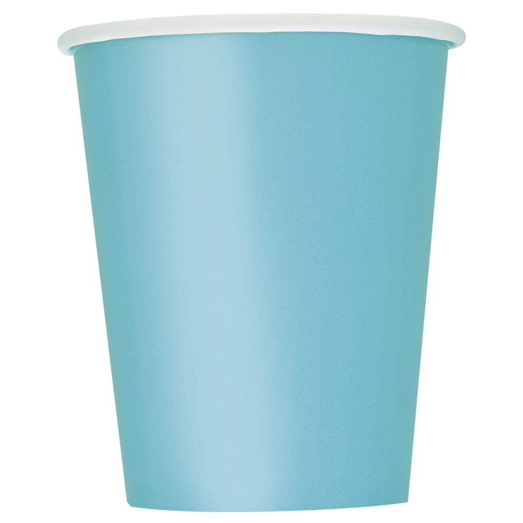 Terrific Teal Solid 9oz Paper Cups, 20ct