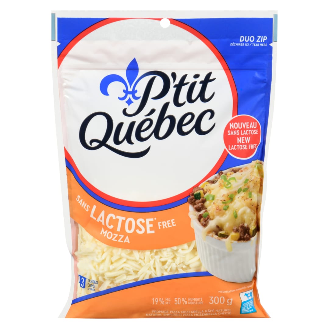 P'tit Quebec Lactose Free Mozzarella Shredded Cheese