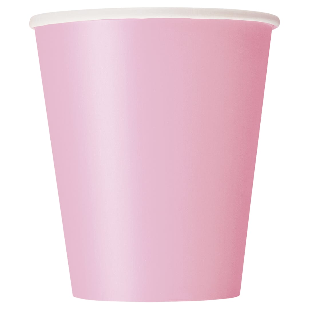 Lovely Pink Solid 9oz Paper Cups, 20ct