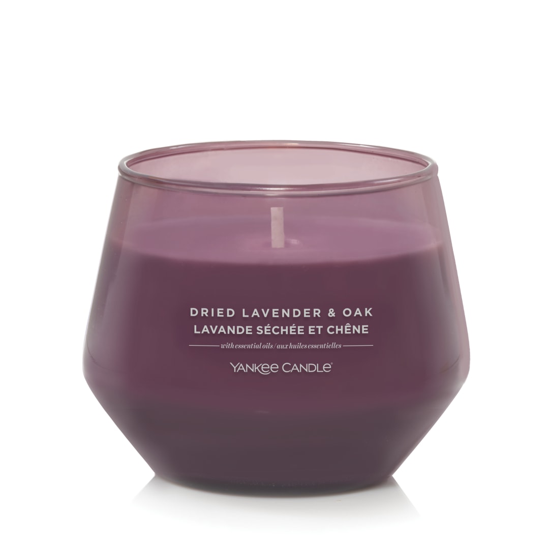 Bougie en pot parfumée Yankee Candle, Lavande séchée et chêne, collection Studio