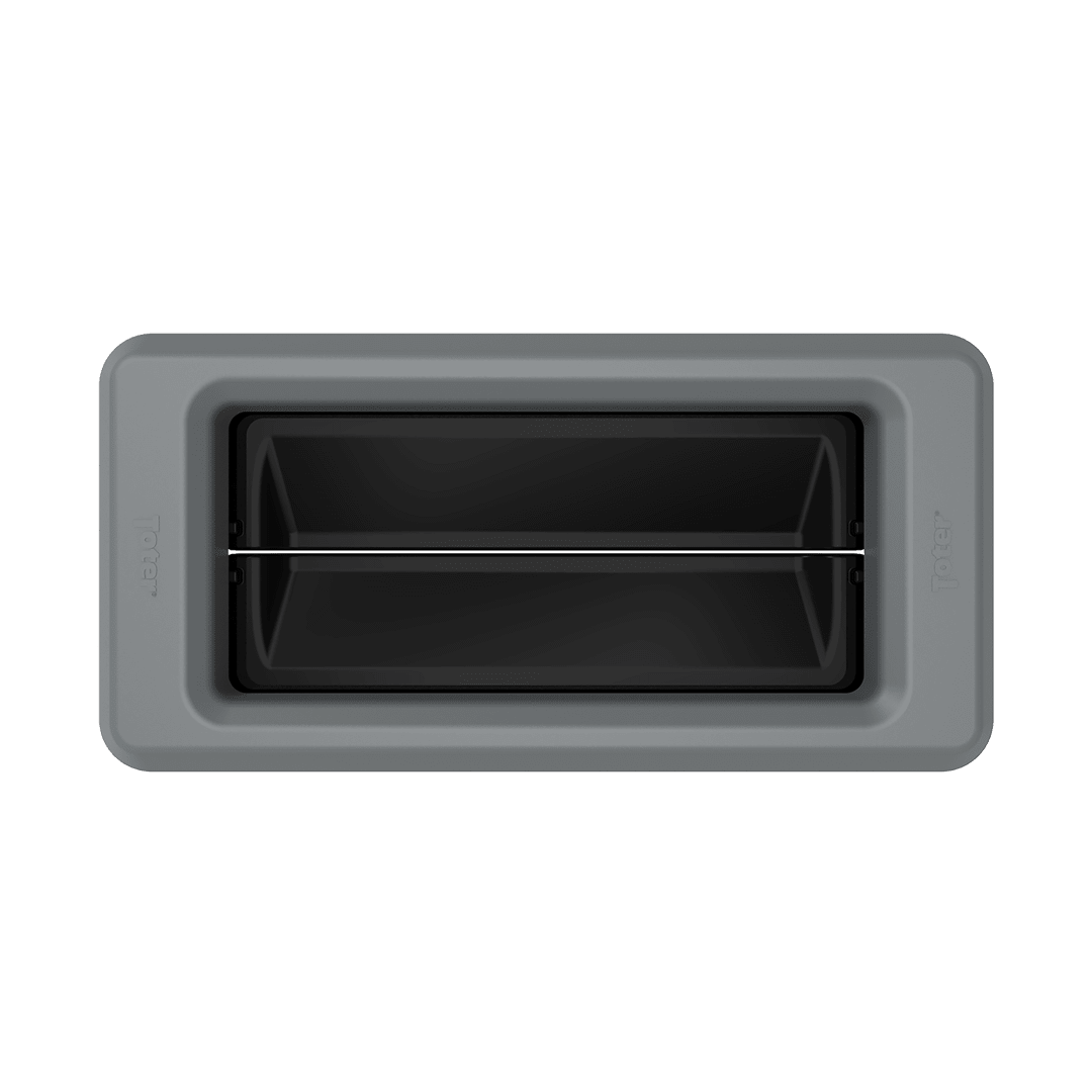 Slimline Rectangular Trash Can Lid with Swing Door - Dark Cool Gray