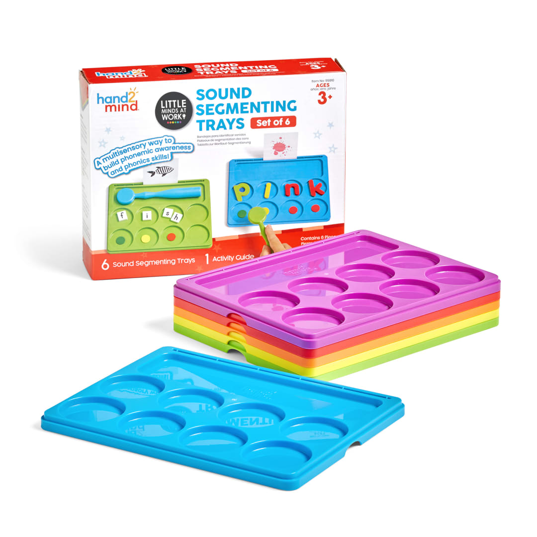 Little Minds at Work® Sound Segmntg Trays,S/6