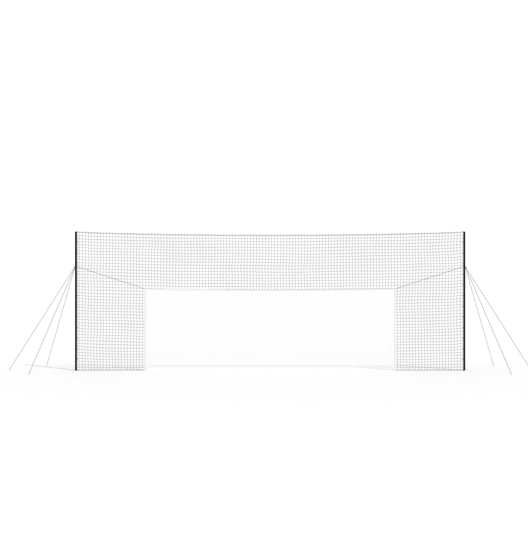 Regulation - 11.3m wide x 4m high Football Goal, Backstop & Rebounder