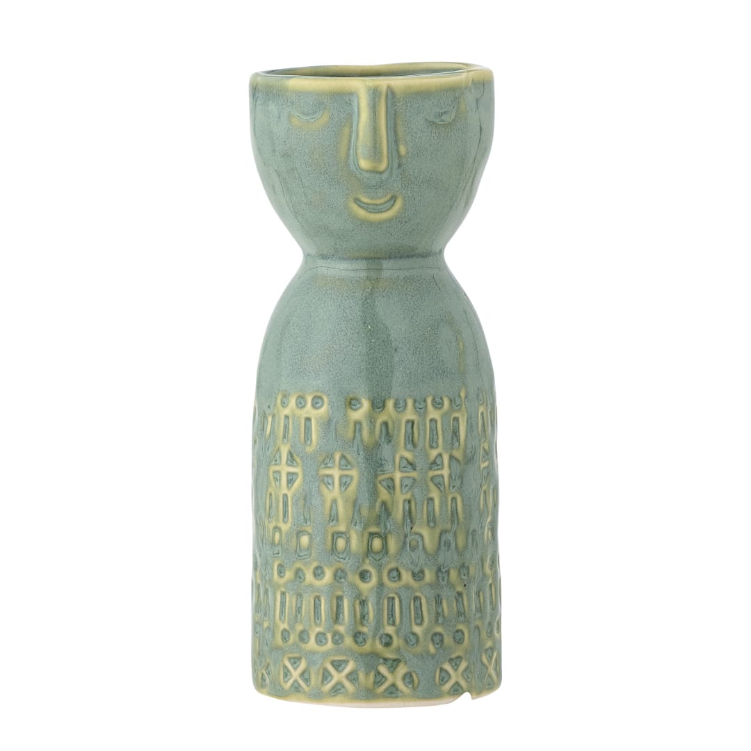 82060930 - Embla Vase, Green, Stoneware STOCK: 300