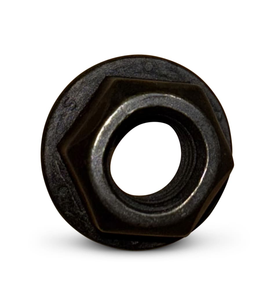 Kanebridge 7/16-14 Stover Flange Locknut Grade 8 Black