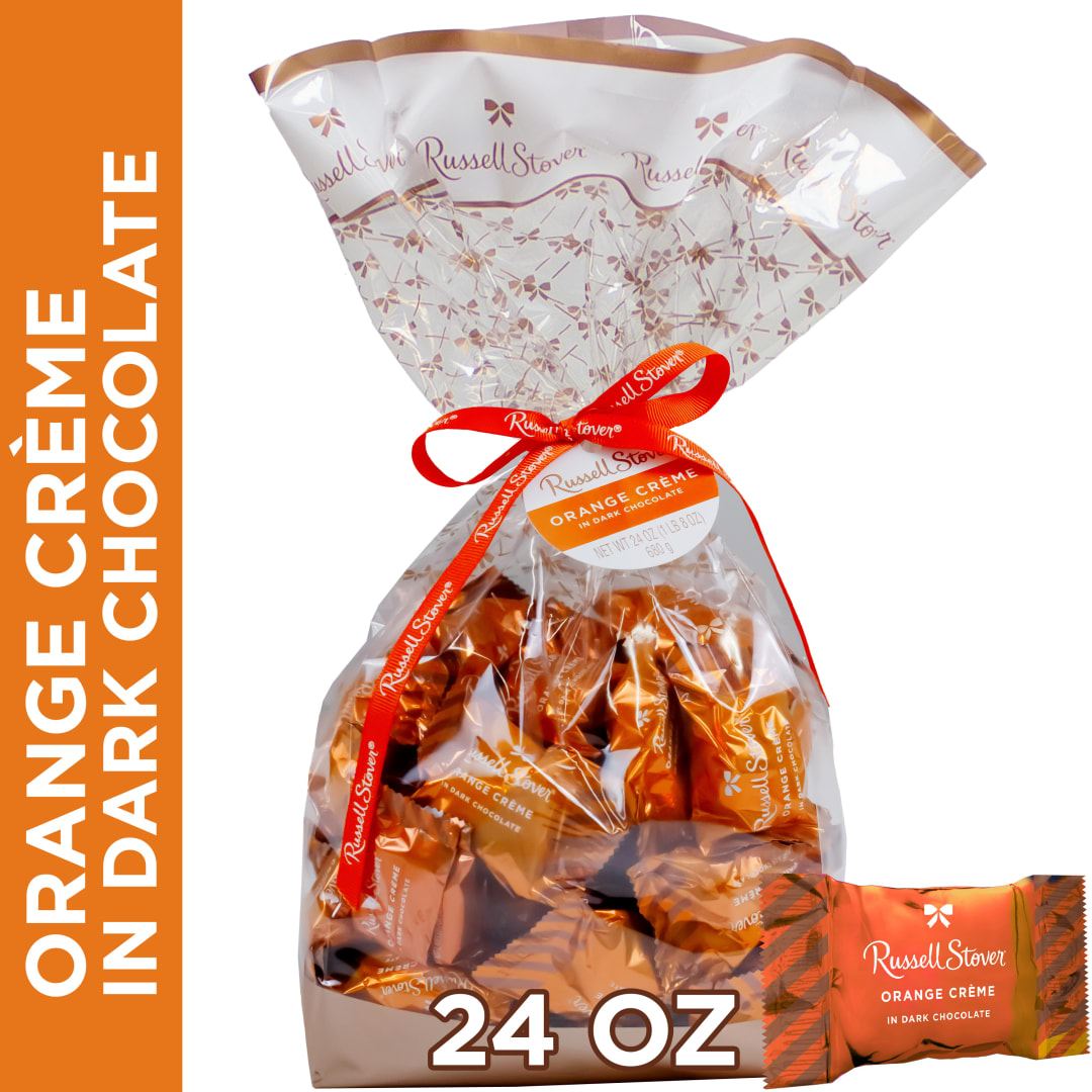 RUSSELL STOVER Dark Chocolate Orange Créme Candy Gift Bag, 24 oz.