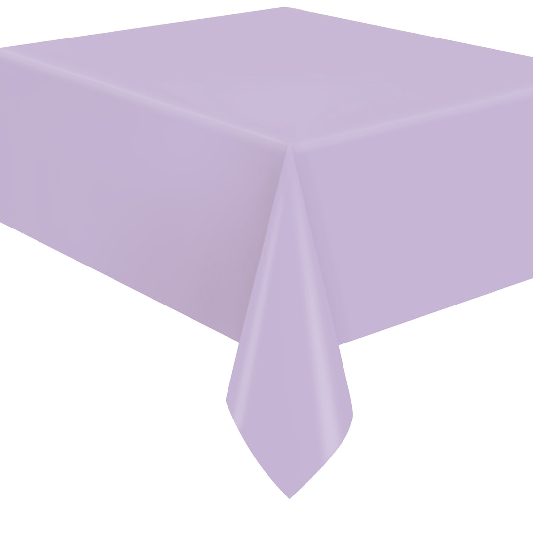 Lavender Solid Flannel-Backed Vinyl Table Cover, 54" x 108"