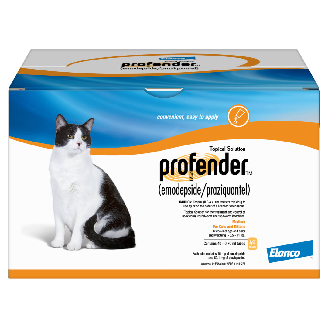 Profender Topical Solution for Medium Cats, 5.6-11 lbs. (Orange), 0.70 mL