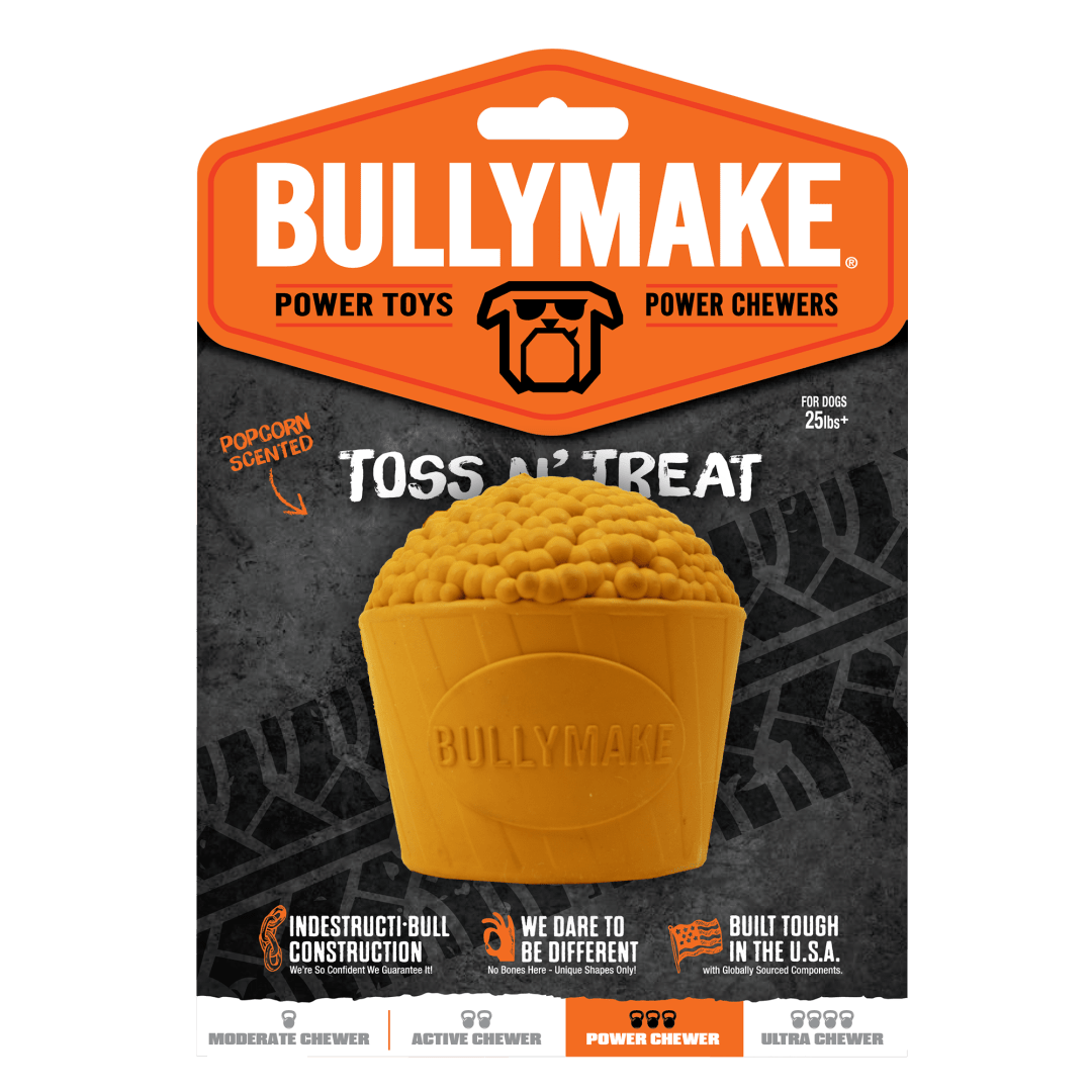 BULLYMAKE Toss N Treat Yellow Popcorn - Popcorn Scent