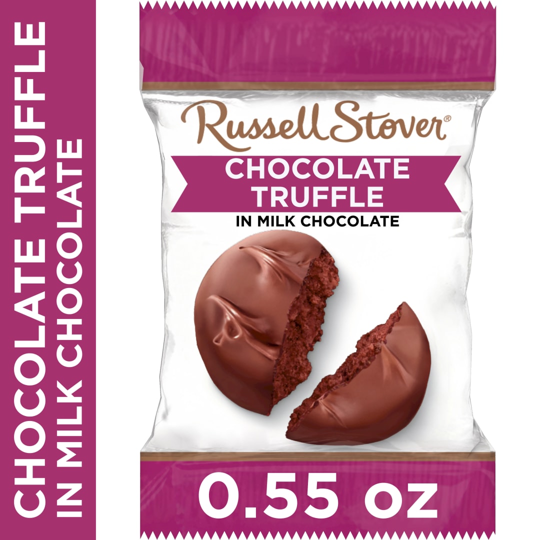 RUSSELL STOVER Milk Chocolate Chocolate Truffle Candy, 0.55 oz.