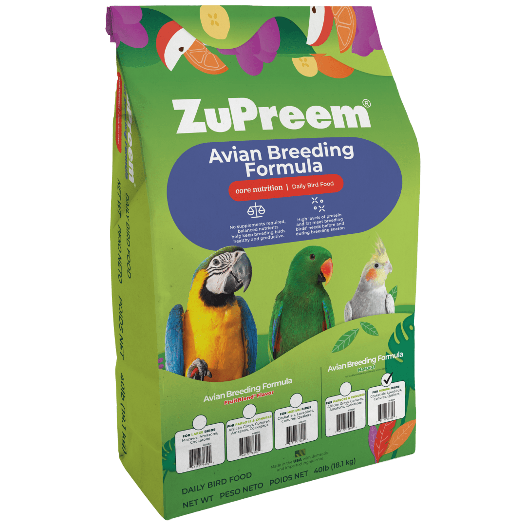 ZuPreem AvianBreeder Diets Natural - Food for Food for Medium Birds - 40 lb