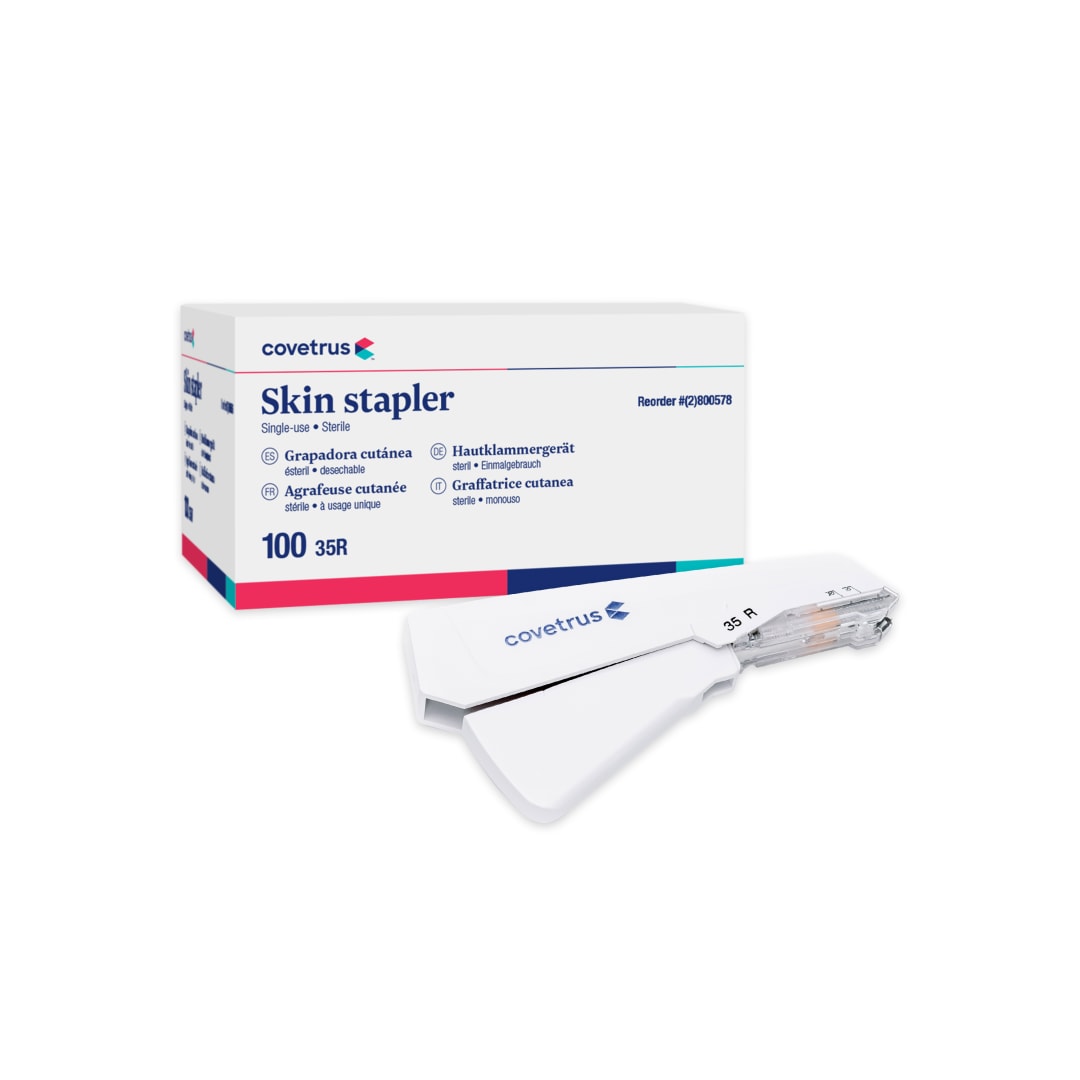 Covetrus Single Use Skin Stapler, White, 35 Regular, Sterile