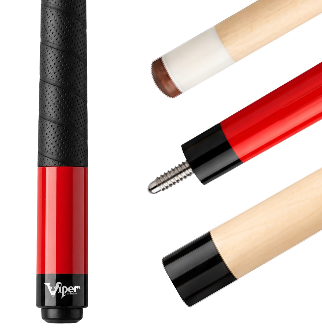 Viper Revolution Sure Grip Pro Red Billiard/Pool Cue Stick 18 Ounce