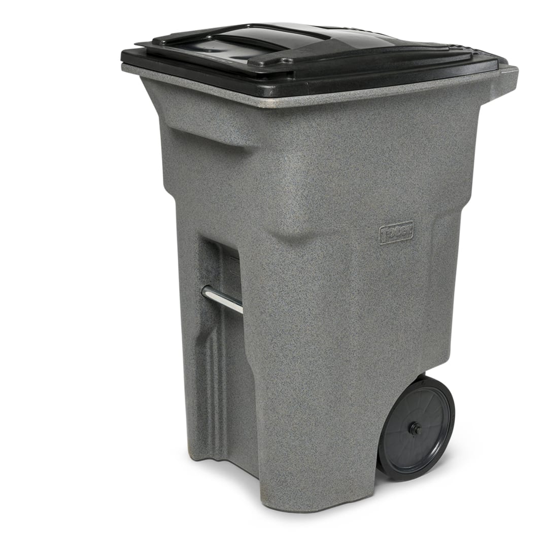 64 Gal. Trash Can with Smooth Wheels and Lid