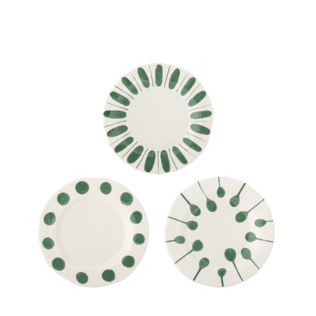 82072672 - Linora Plate, Green, Stoneware STOCK: 300