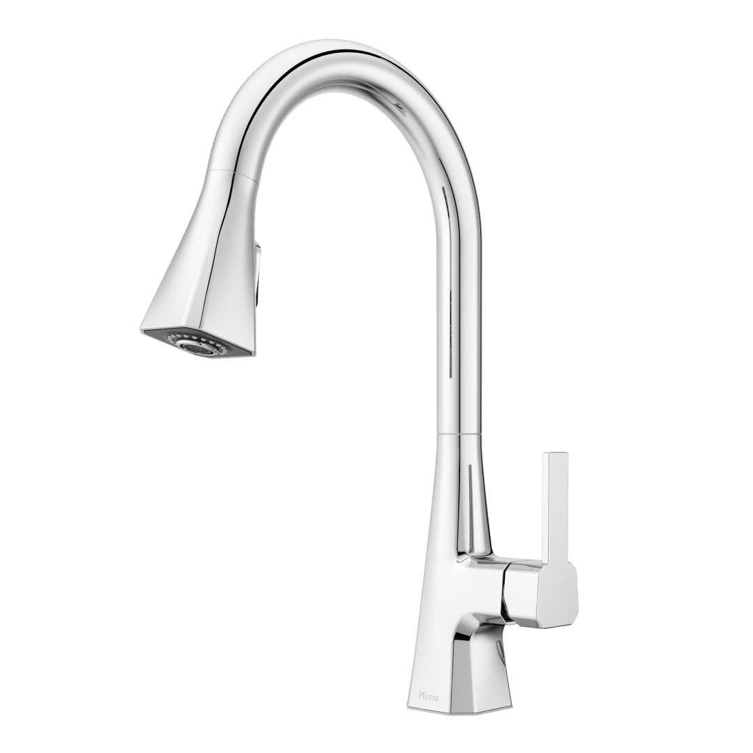 Karava 1-Handle Pull-Down Kitchen Faucet in Polished Chrome