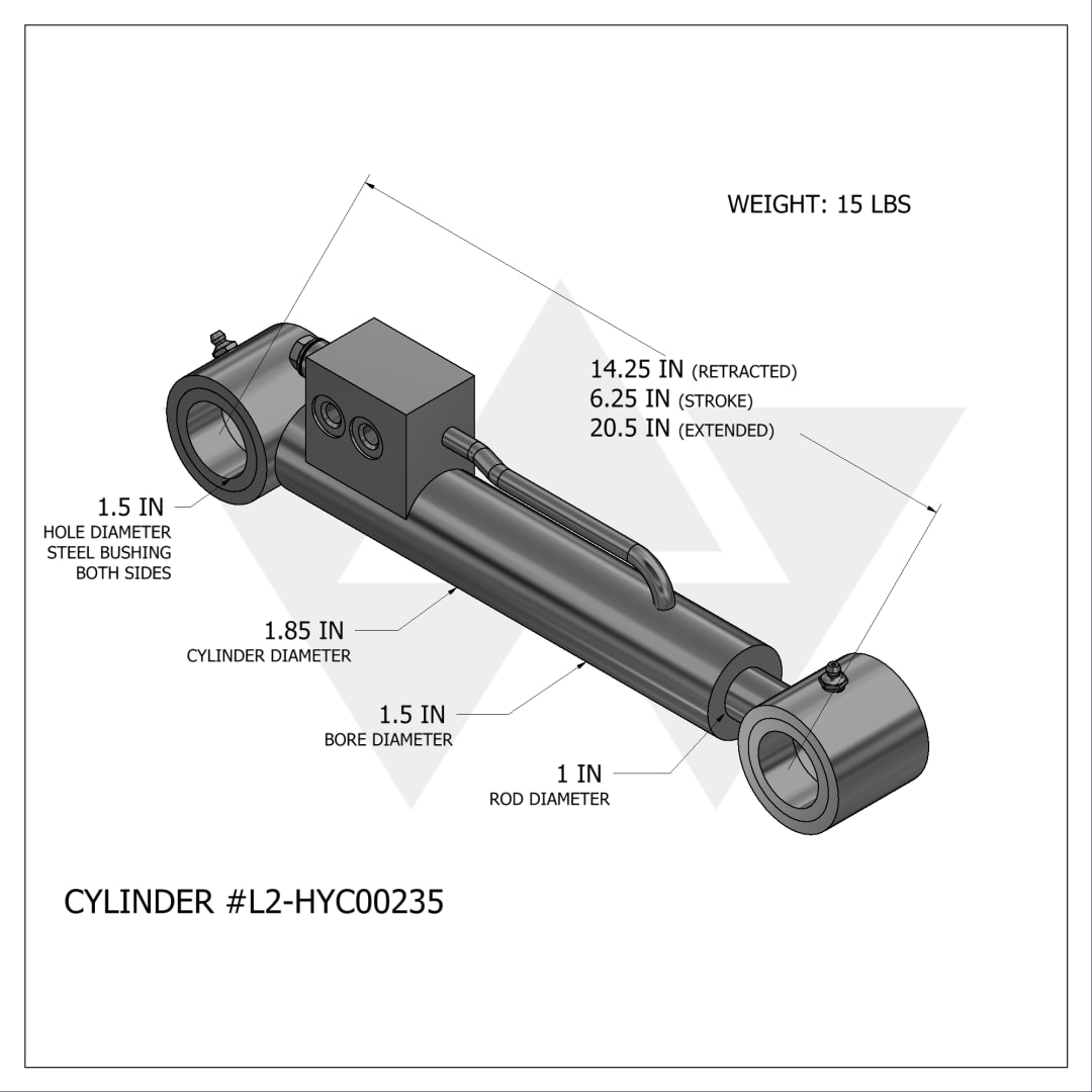 Wastebuilt® Replacement for Labrie Helping Hand Series Grabber Cylinder (1.5" X 1" X 6.25")