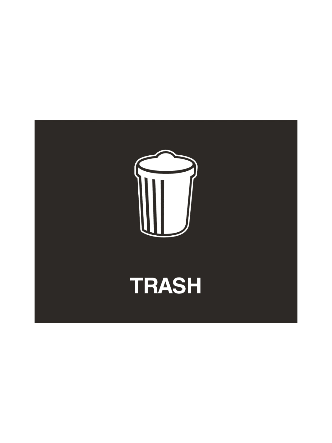  VISION - Sign - Trash - Black
