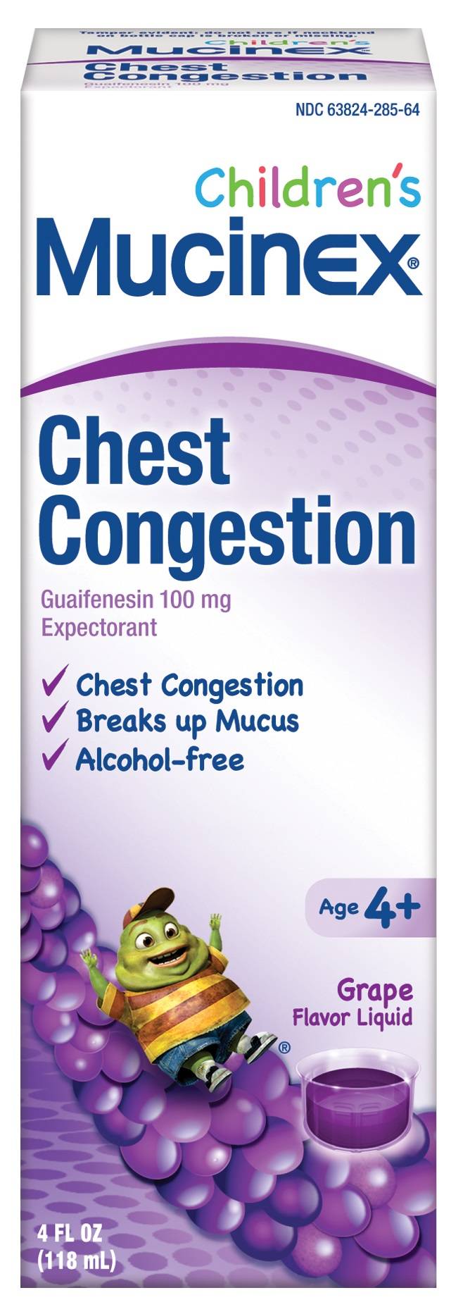 MUCINEX® Children's Liquid - Chest Congestion Grape 6/4 oz.