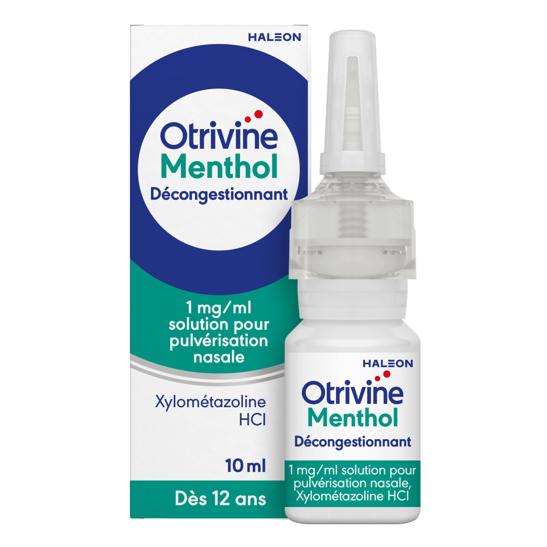 Otrivine Menthol Décongestionnant,1 mg/ml,spray nasal, 10ml