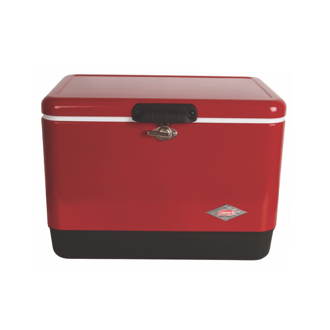 Coleman Hielera con Diseo Retro, y Tapa Have-A-Seat, 85 Latas, Roja
