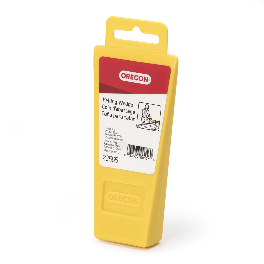 Oregon® 5.5 in. Light-weight Tree Felling Wedge, Yellow, Designed for Professional Tree Fellers 23565