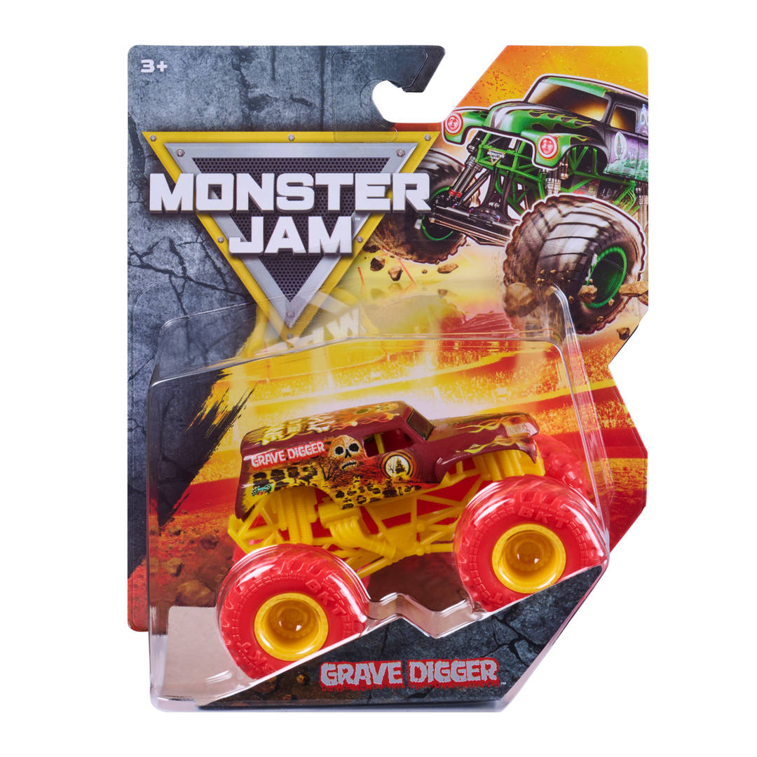 Monster Jam Grave Digger Monster Truck Die-Cast Vehicle, 1:64 Scale