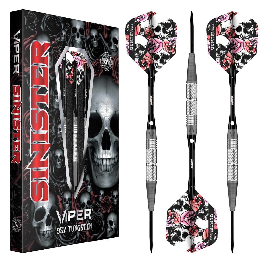Viper Sinister Tungsten Steel Tip Dart Set - Double Knurl - 21 Grams