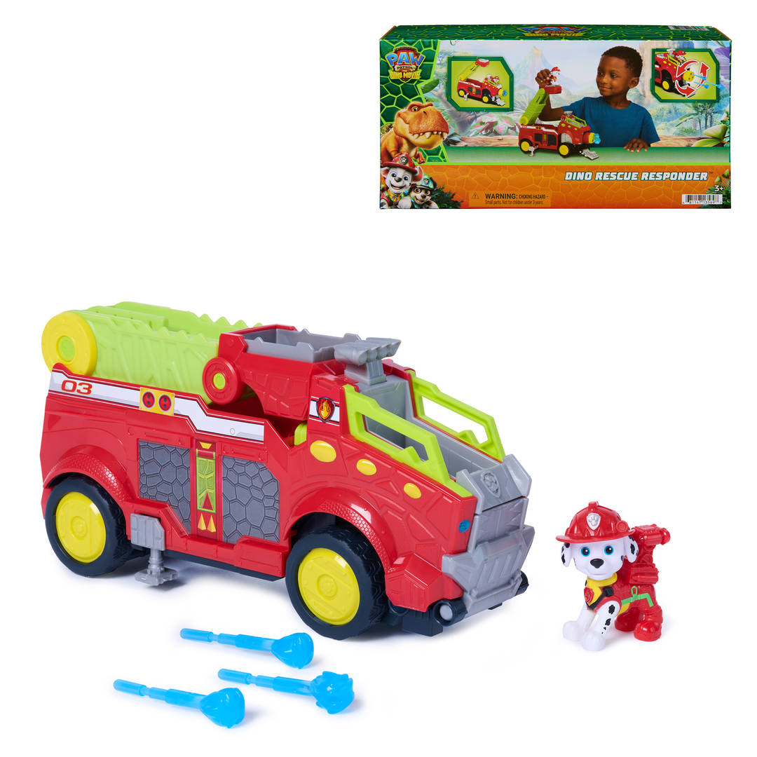 PAW Patrol: The Dino Movie, Dino Rescue Responder, Firetruck Toy Car