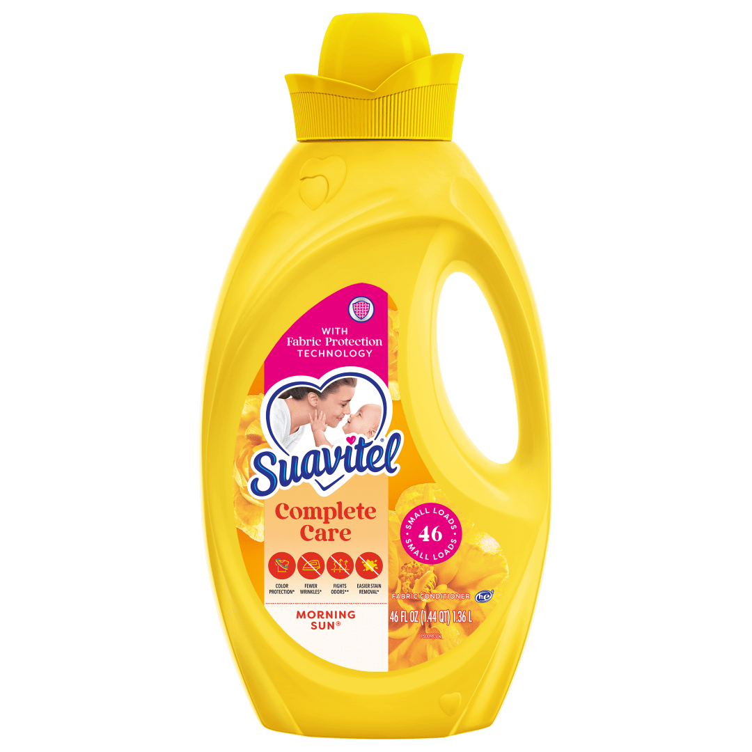 Suavitel Complete Liquid Fabric Softener, Fabric Conditioner, HE Compatible, 46 Small Loads, Morning Sun Scent, 46 fl oz Bottle