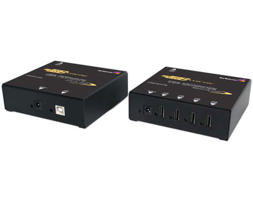 USBthere - 4 Port 500m USB Extender Using Fiber Optic Cable