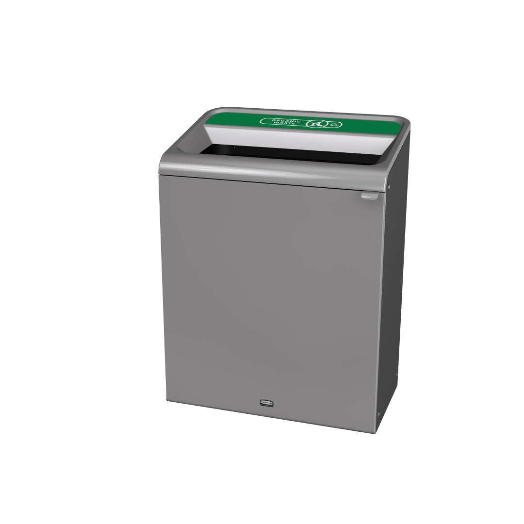 Rubbermaid Commercial Products Configure™ 45 Gal 1-Stream Compost Trash Can, Grey Stenni