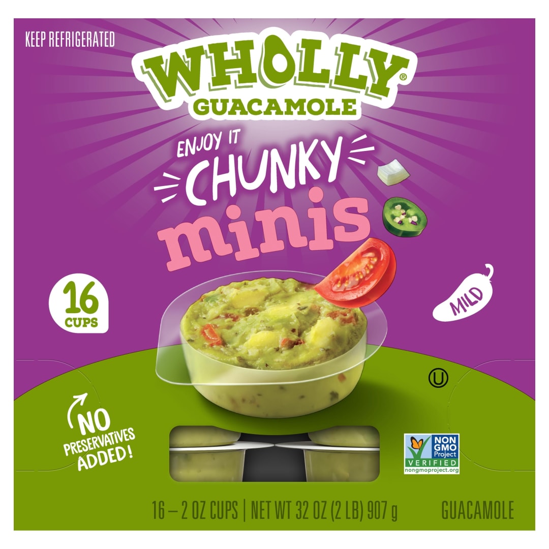 WHOLLY GUACAMOLE CHUNKY MINIS 16/2OZ