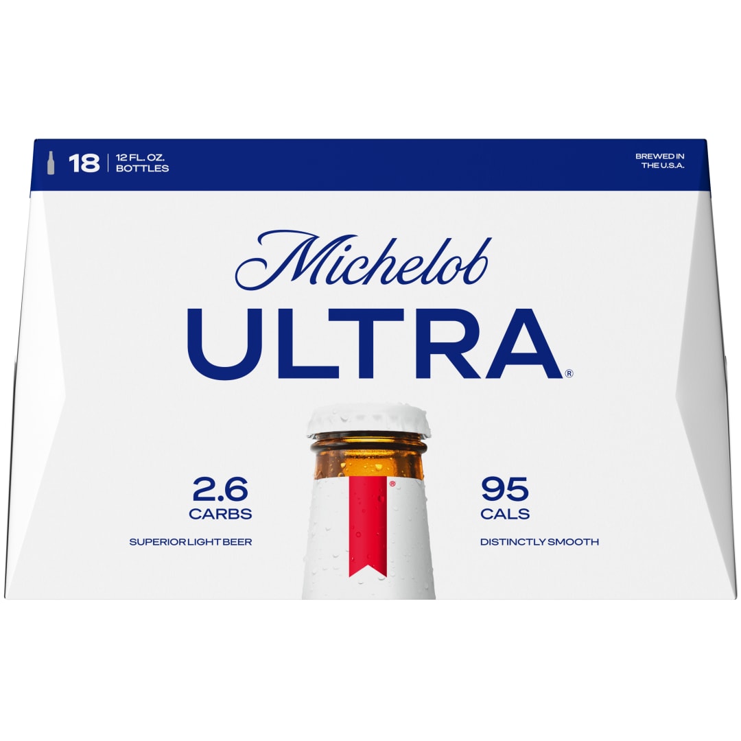 Michelob ULTRA Superior Light American Lager Beer 18 Pack, 12 fl oz Bottles