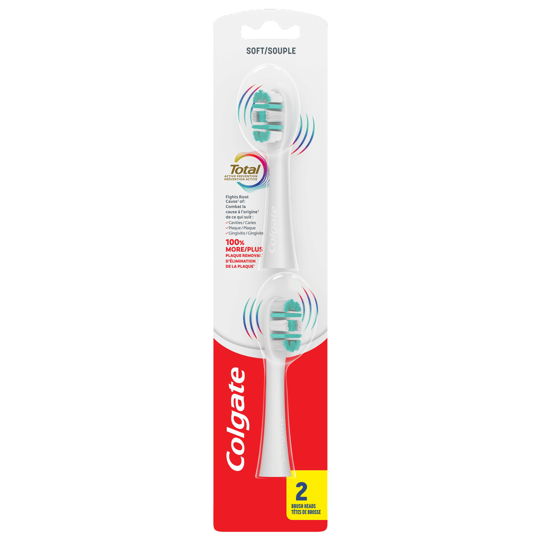 Lot de têtes de brosse à dents de rechange Colgate Total, lot de 2
