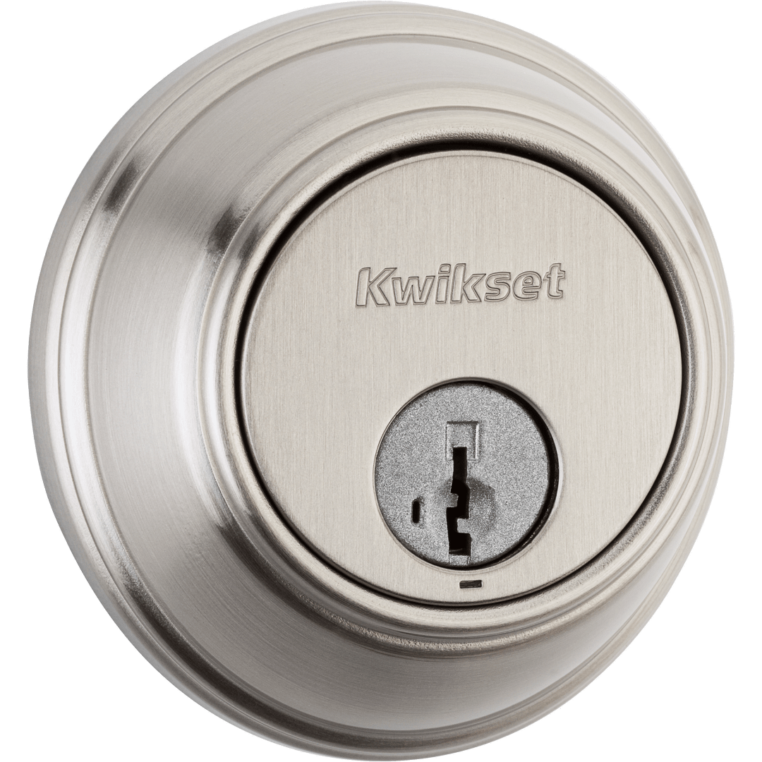 816 Key Control Deadbolt, Keyed One Side, featuring SmartKey Security™ in Satin Nickel