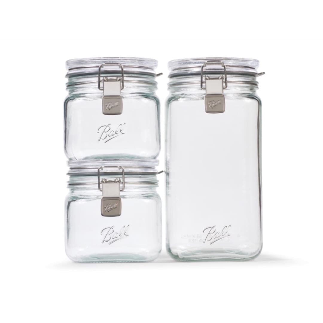Ball® Latch Jars, Glass Storage Jars, 3 Pack