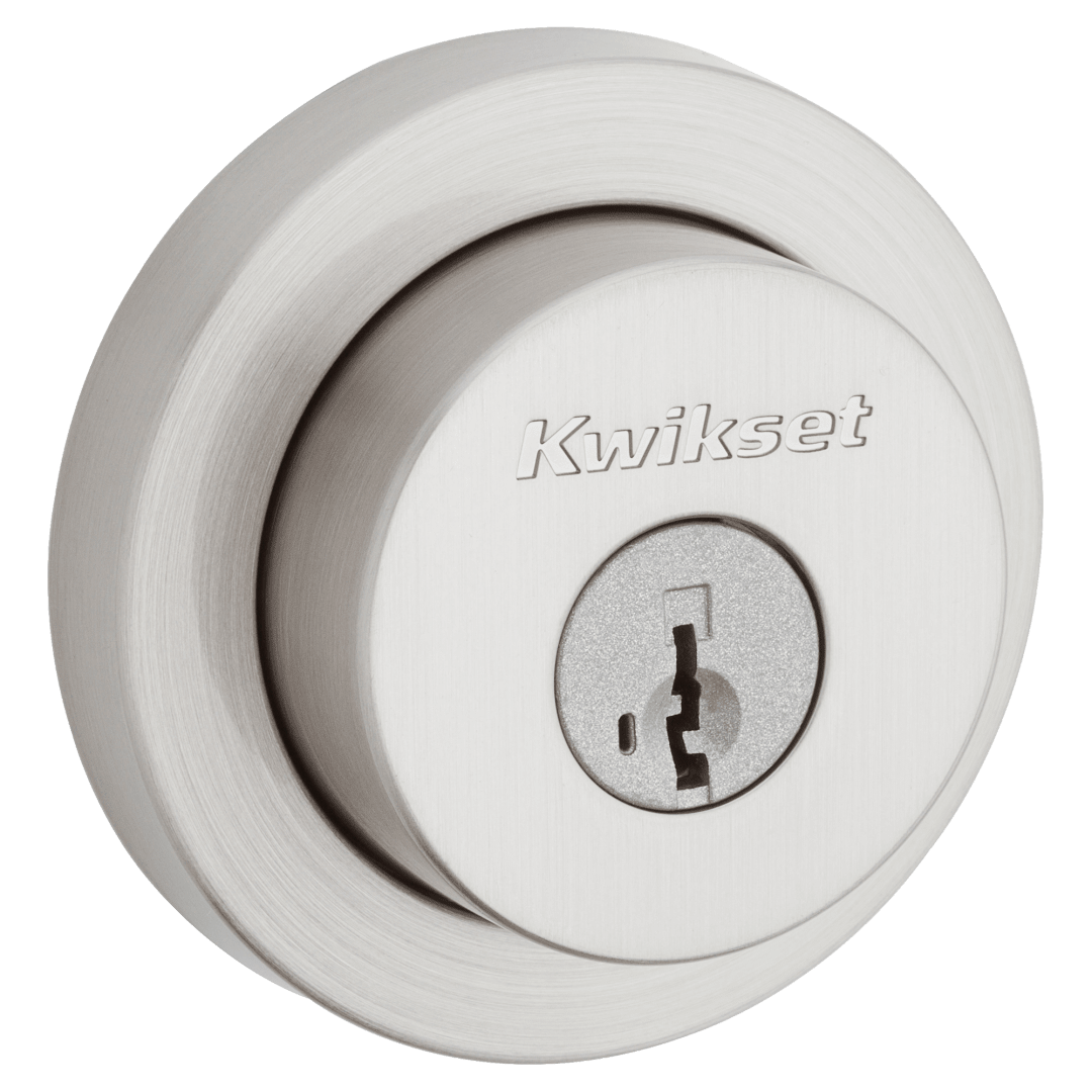 159 Round Deadbolt, Keyed Both Sides, featuring SmartKey Security™ in Satin Nickel