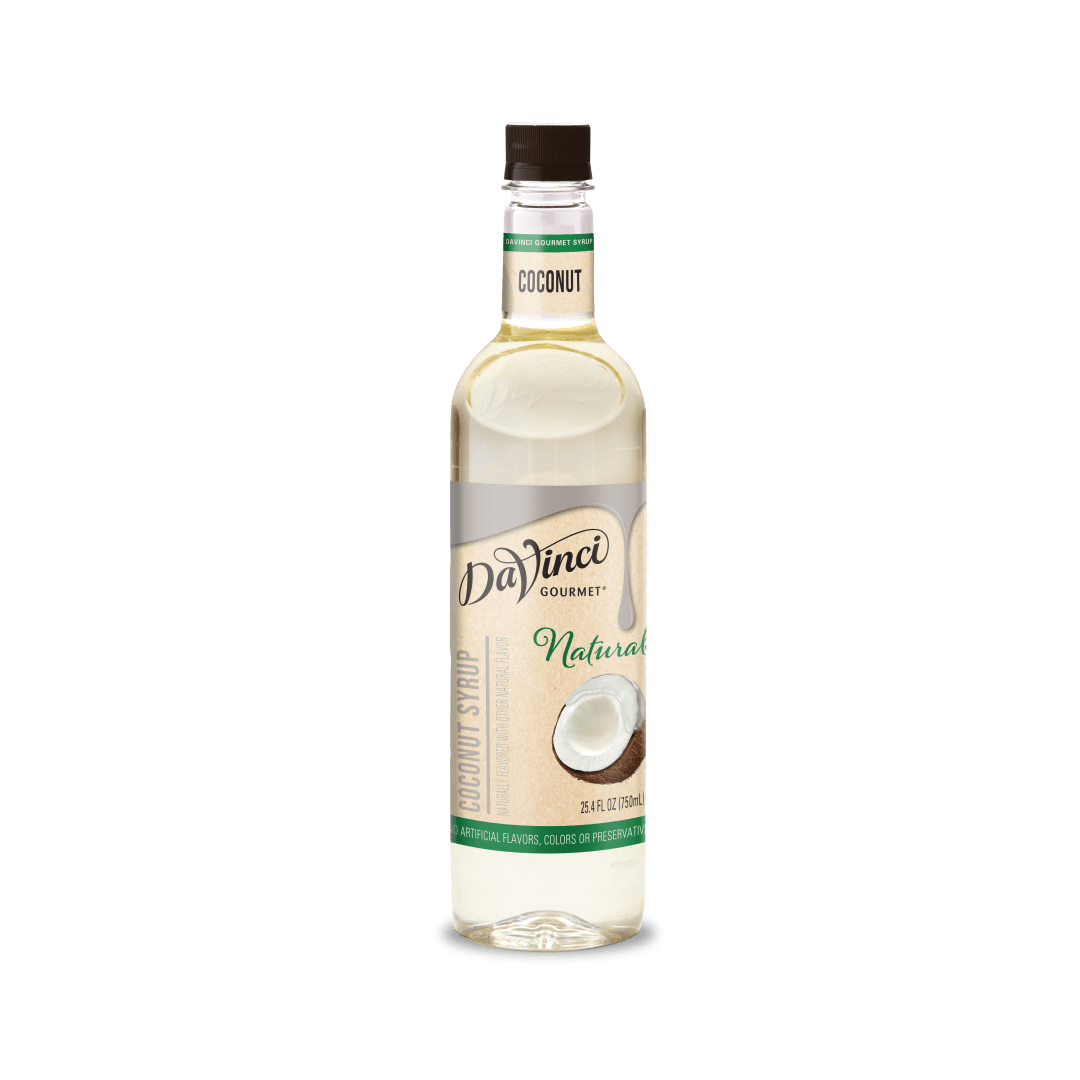 DaVinci Gourmet Natural Coconut Syrup, Plastic Bottle, 4 x 750 mL