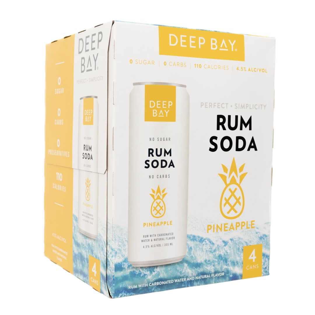 Deep Bay Pineapple Rum Soda 4 Pack 355ml 9 Proof