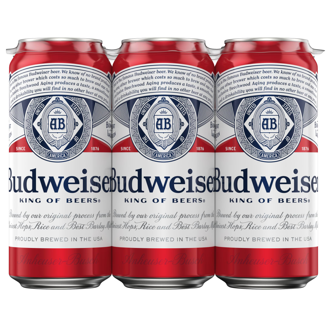 Budweiser American Lager Beer 6 Pack, 16 fl oz Cans