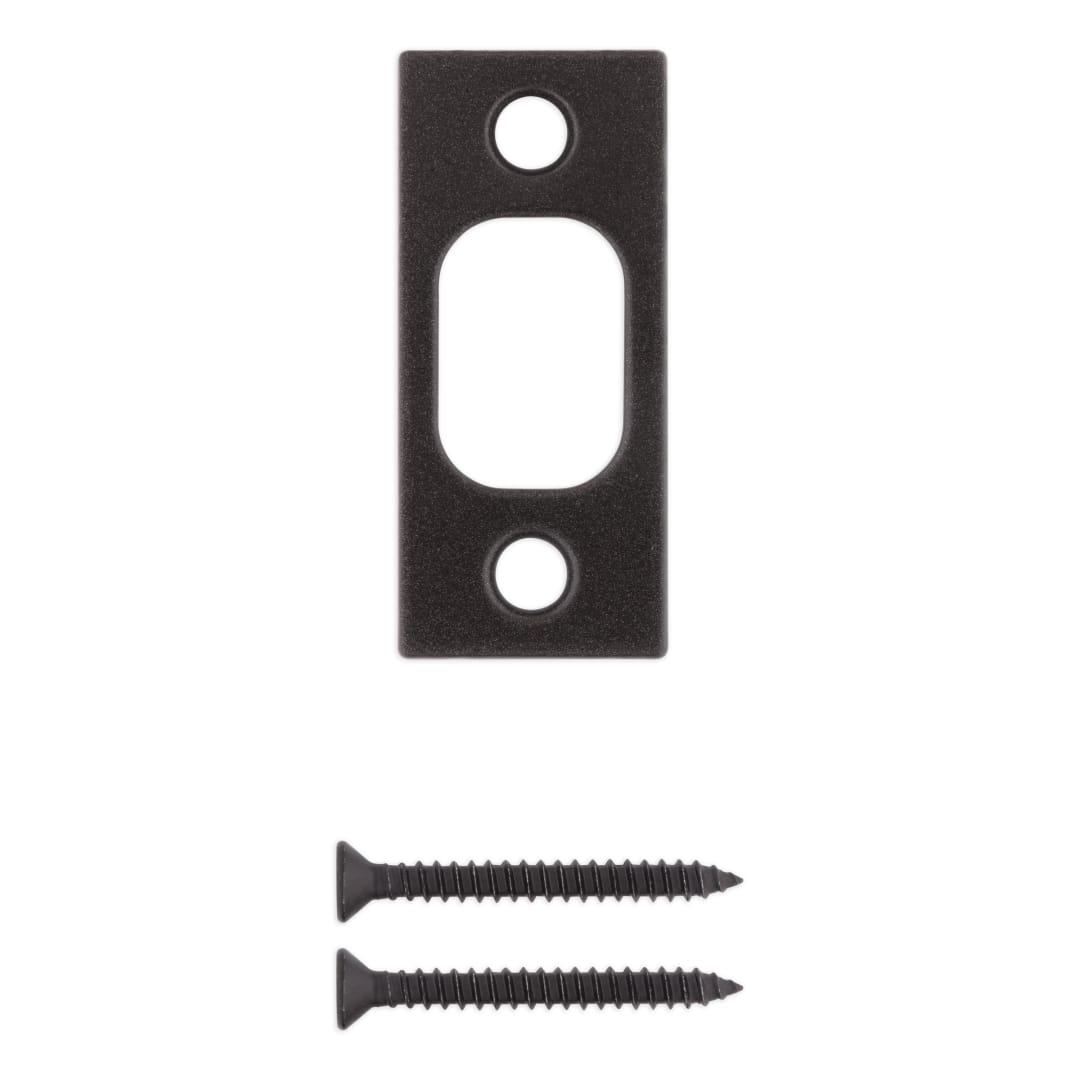 Deadbolt Square Corner Strike 1" x 2-1/4" for Matte Black or Venetian Bronze Finish